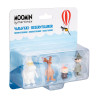 Moomin Plastic Figures Snufkin, Sniff, Little My, Snork