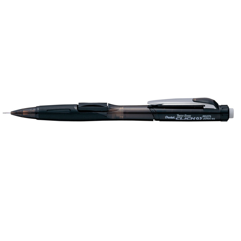 Pentel Automatic Mechanical Pencil 0.5 mm PD275-A Twist-Erase Click Black