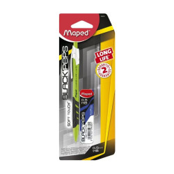 Maped Black Peps Long Life Mechanical Pencil Green 0.5 mm and 12 Leads