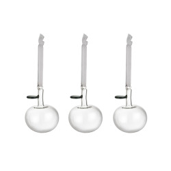 Iittala Oiva Toikka Glass Mini Apple Clear Set of 3