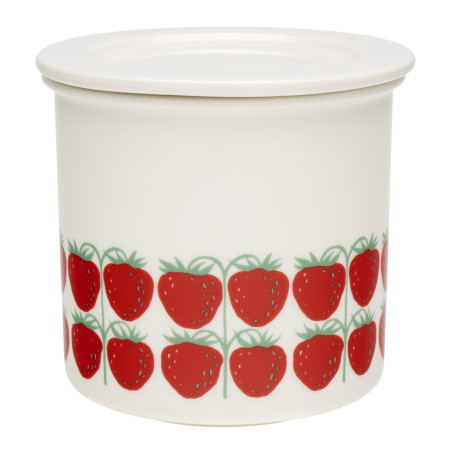 Arabia Pomona Jar with Lid 0.6 L Strawberry