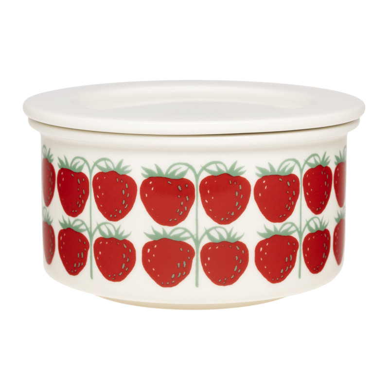 Arabia Pomona Jar with Lid 0.3 L Strawberry