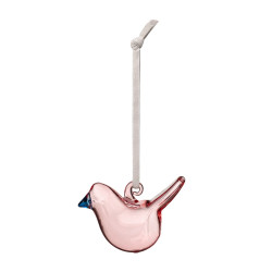 Iittala Oiva Toikka Glass Mini Birds Rose Decor Set of 3