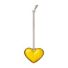 Iittala Oiva Toikka Glass Mini Hearts 50 mm Yellow Decor Set of 3