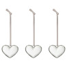 Iittala Oiva Toikka Glass Mini Hearts 50 mm Clear Decor Set of 3