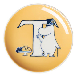 Moomin mini plate 10.5cm T Alphabet Collection