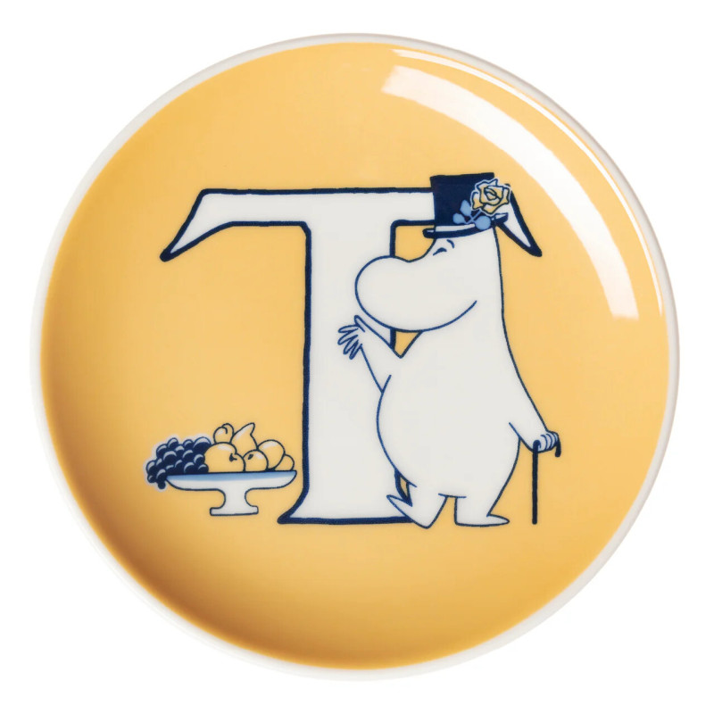 Moomin mini plate 10.5 cm T Alphabet Collection