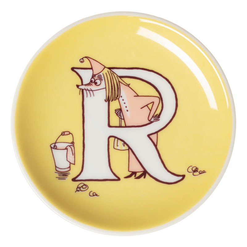Moomin mini plate 10.5 cm R Alphabet Collection