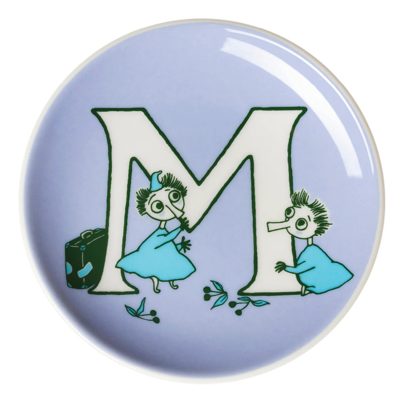 Moomin mini plate 10.5 cm M Alphabet Collection
