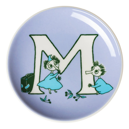 Moomin mini plate 10.5 cm M Alphabet Collection