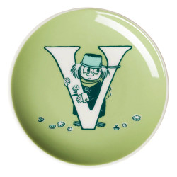 Moomin mini plate 10.5 cm V Alphabet Collection