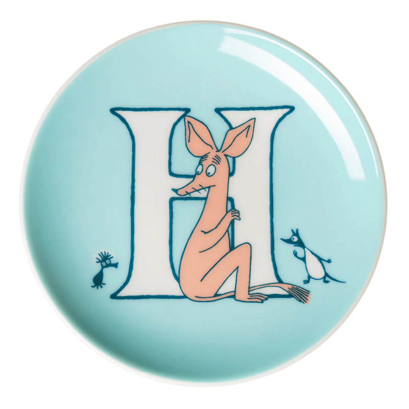 Moomin mini plate 10.5 cm H Alphabet Collection