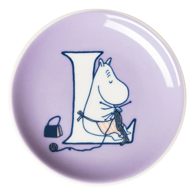 Moomin mini plate 10.5 cm L Alphabet Collection