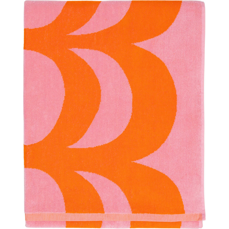 Marimekko Hand Towel Kaivo Pink Orange 82 x 160  cm