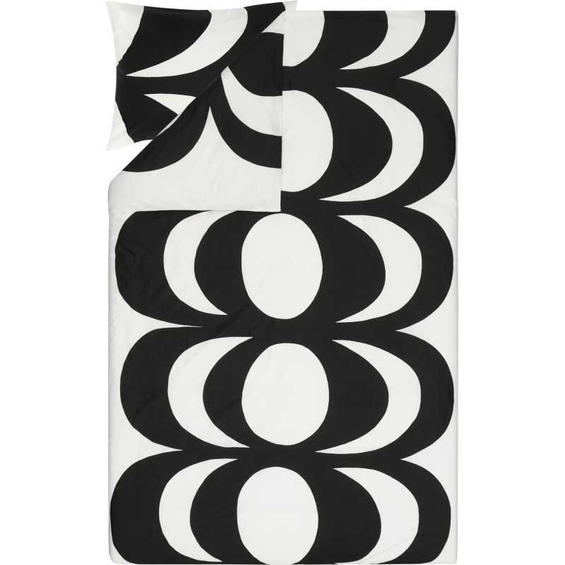 Marimekko Kaivo Black Duvet Cover Pillow Case 150 x 210 cm 