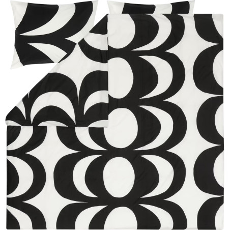 Marimekko Kaivo Black Duvet Cover Pillow Case 240 x 220 cm