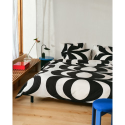 Marimekko Kaivo Black Duvet Cover Pillow Case 240 x 220 cm