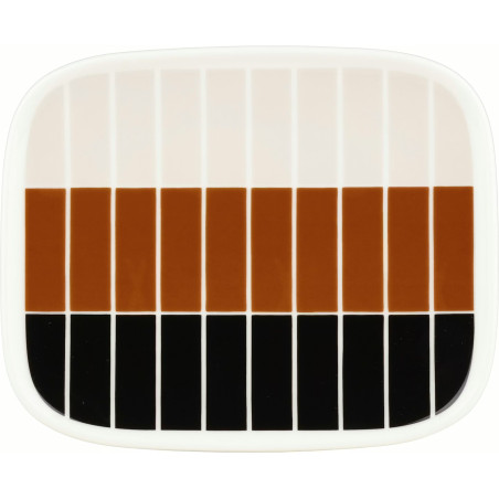 Marimekko Oiva Tiiliskivi Brown Plate 15 x 12 cm