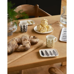 Marimekko Oiva Kuusikossa Beige Plate 15 x 12 cm