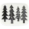 Marimekko Oiva Kuusikossa Black Plate 15 x 12 cm