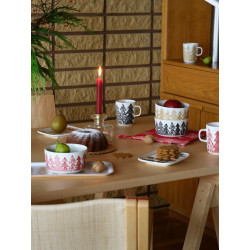 Marimekko Oiva Kuusikossa Black Plate 15 x 12 cm