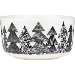 Marimekko Oiva Kuusikossa Black Bowl 0.5 L 
