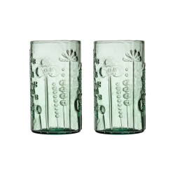 Toikka Flora Glass Tumbler Light Green Set of Two 0.23 L