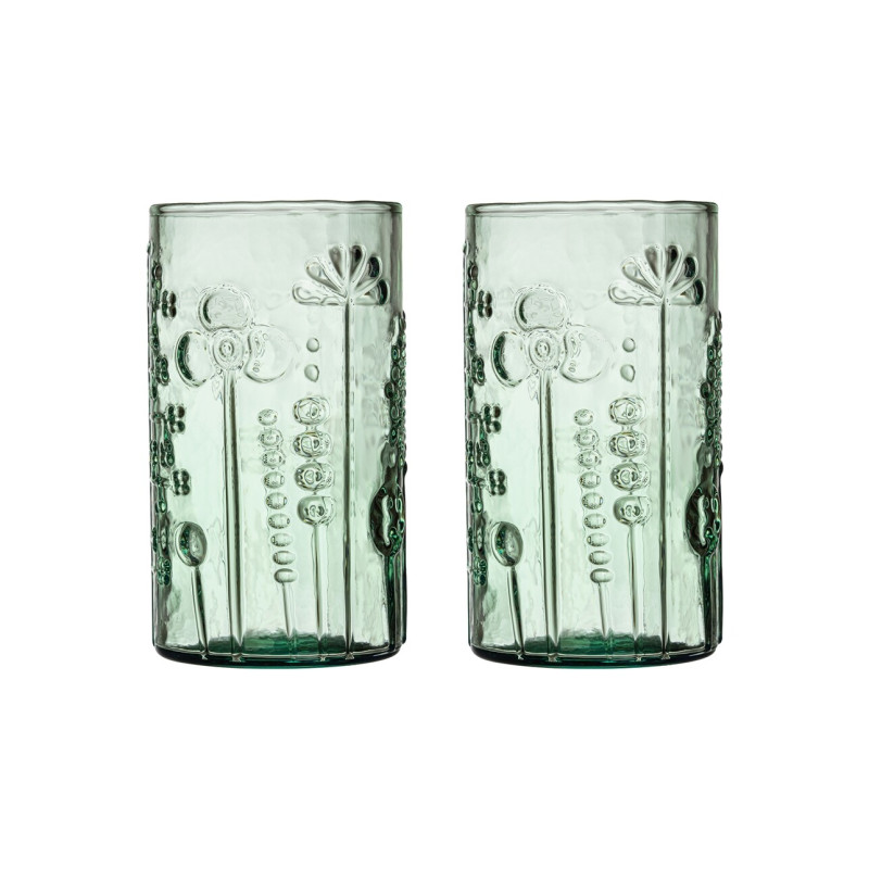 Toikka Flora Glass Tumbler Light Green Set of Two 0.23 L