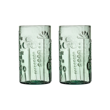 Toikka Flora Glass Tumbler Light Green Set of Two 0.23 L