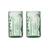 Toikka Flora Glass Tumbler Light Green Set of Two 0.23 L