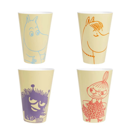 Moomin Picnic Plastic Mugs Set of 4