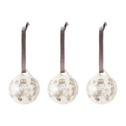 Iittala Taika Mirror Small Ceramic  Bauble 5 cm Set of Three