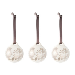 Iittala Taika Mirror Small Ceramic  Bauble 5 cm Set of Three
