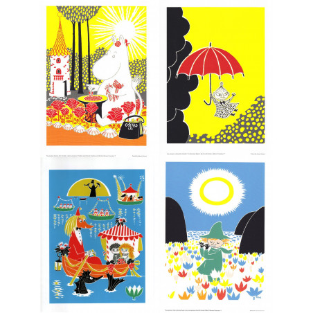 Moomin Set of 4 Posters 24 x 30 cm