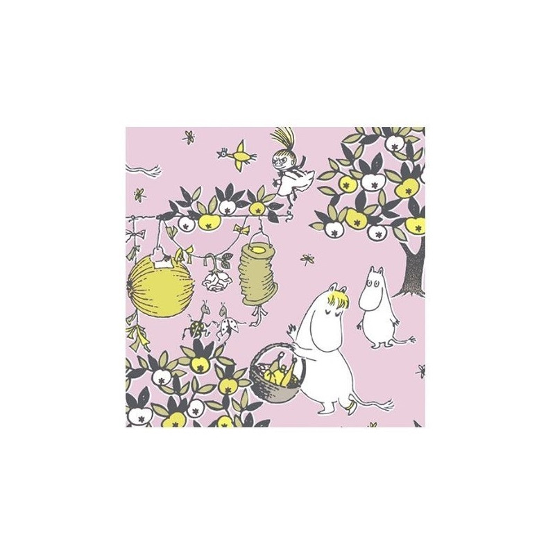 Moomin Paper Napkins Celebration Pink 20 pcs 24 x 24 cm