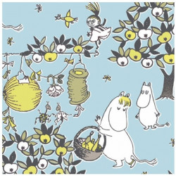 Moomin Paper Napkins Celebration Blue 20 pcs 33 x 33 cm