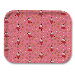 Moomin Tray Pattern Little My Pink 27 x 20 cm Optodesign