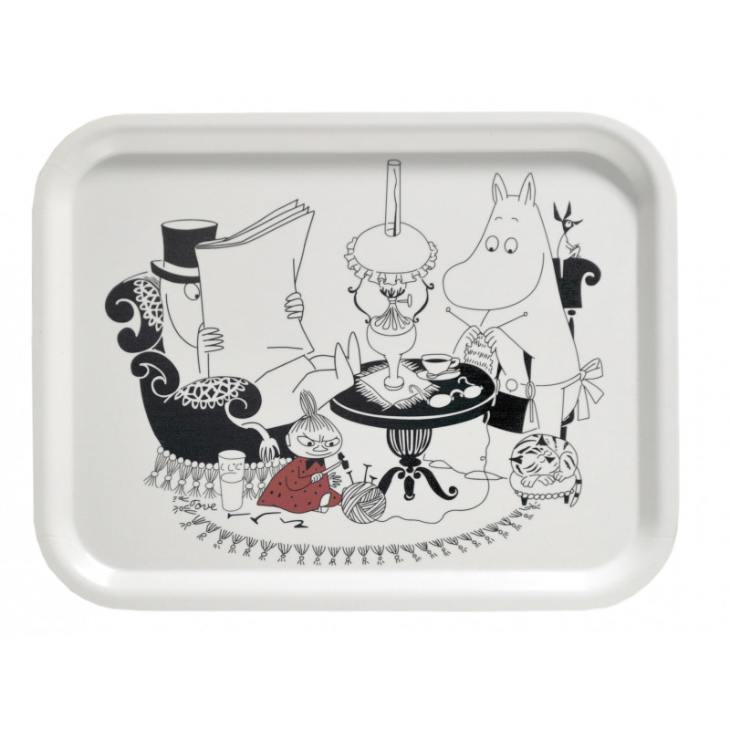 Moomin Birch Tray Pappa Reading 27 x 20 cm