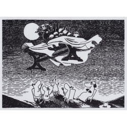 Moomin Picture Poster 24 x 30 cm from Tove Jansson Illustrations Magician's Hat