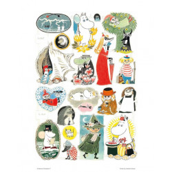 Moomin Poster Characters from Moomin Stories 24 x 30 cm