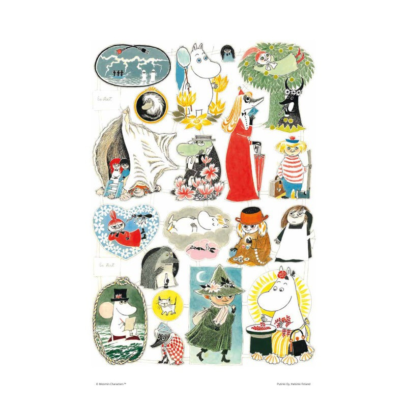 Moomin Poster Characters from Moomin Stories 24 x 30 cm