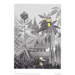Moomin Poster Light in the Forest Cottage 24 x 30 cm