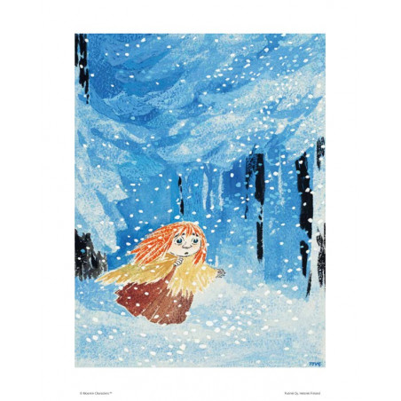 Moomin Poster Miffle in the Winter Forest 24 x 30 cm