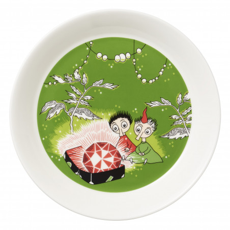 Moomin Plate Thingumy and Bob and the King's Ruby Green 17 cm Arabia 2018