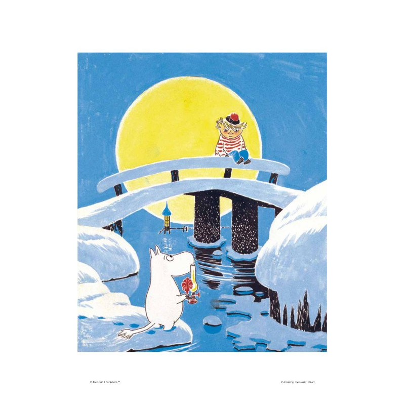 Moomin Poster Too Ticky on the Bridge Tove Jansson 24 x 30 cm