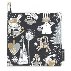 Moomin Pot Holder Christmas Black 2 pcs 22 x 22 cm
