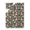 Moomin Duvet Cover Pillowcase Magic Black Coral 150 x 210 cm Finlayson