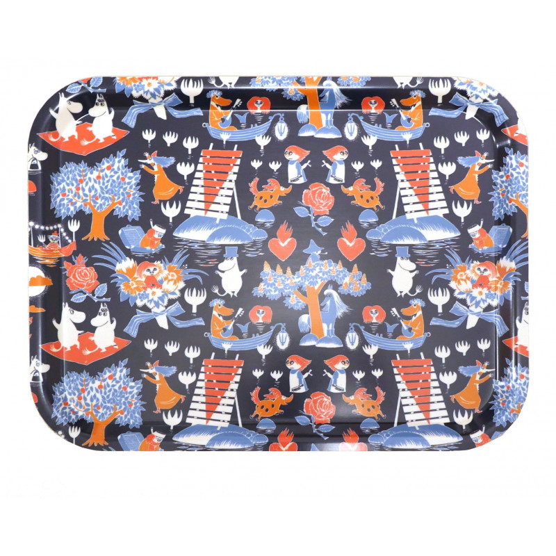 Moomin Birch Tray 36 x 28 cm Magic Moomin Blue 