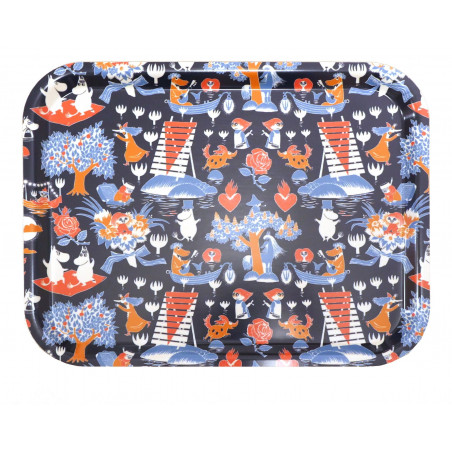 Moomin Birch Tray 36 x 28 cm Magic Moomin Blue 