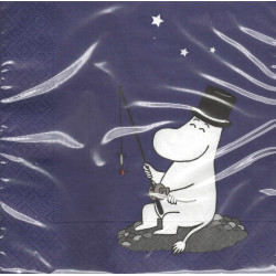 Moomin Napkins 33 cm Moominpappa Blue